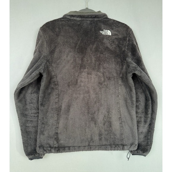 The North Face Jacket Womens Medium M Fuzzy Fleece Full Zip Black Faux Fur Coat - Picture 5 of 8